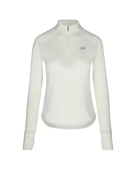 NEW Damen Laufshirt RC Essential Heat Grid 1/2 Zip creme M W - Balance - FashionsVida