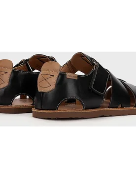 Sandalias de hombre barefoot de piel con suela extraligera y cierre adherente - Pikolinos - FashionsVida