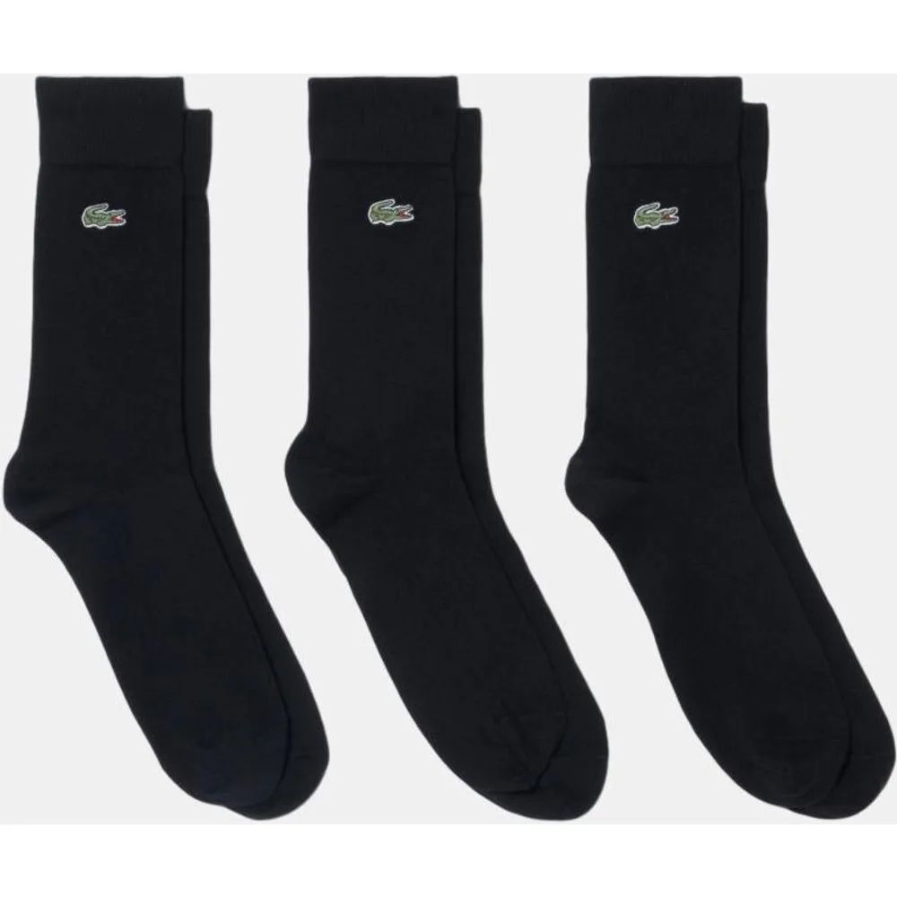Pack de tres calcetines de hombre largos lisos - Lacoste - FashionsVida