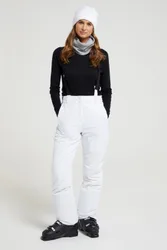 Moon Womens Slim Leg Ski Pants - White - White - Size: 18
