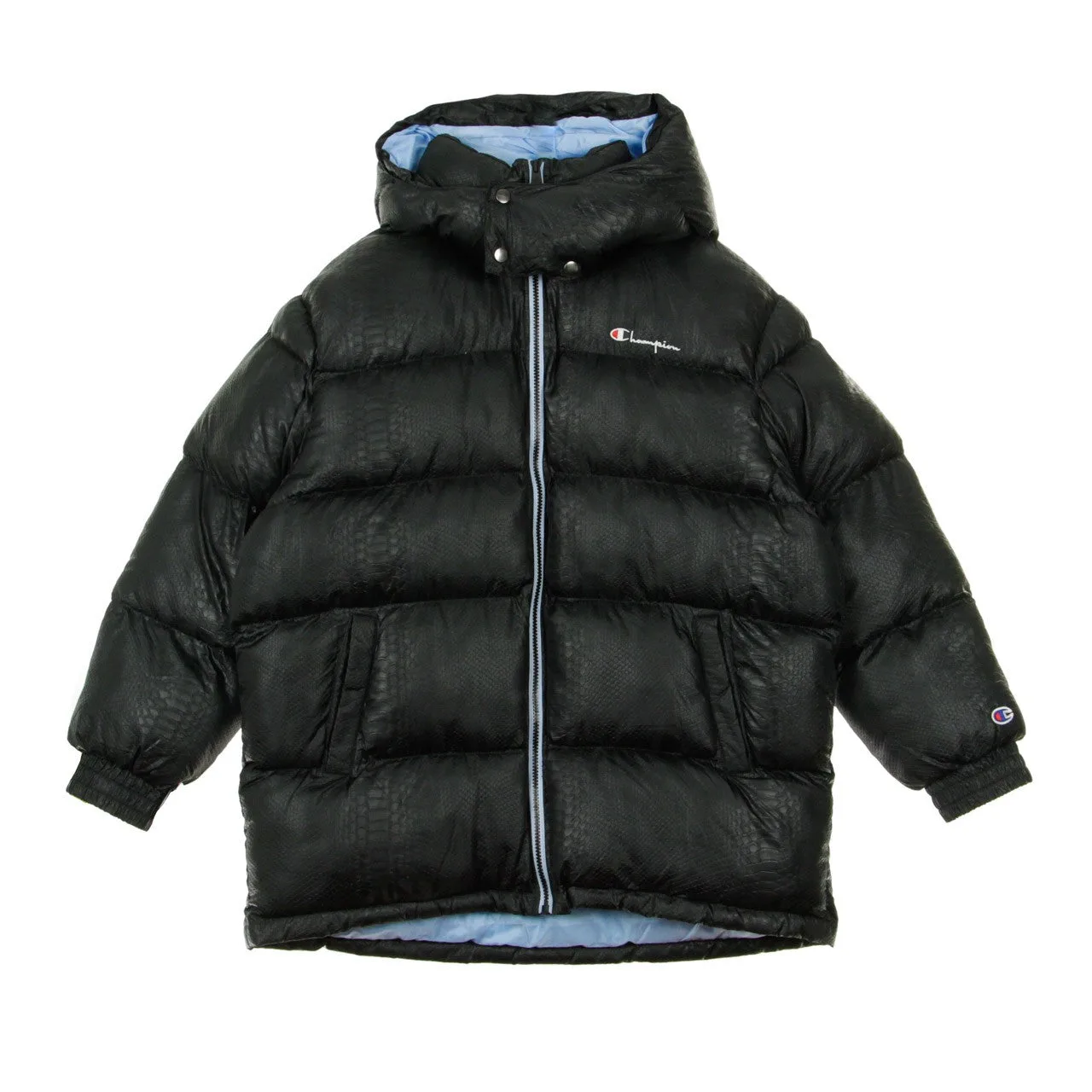 Piumino Donna Long Jacket Black/azure - Champion - FashionsVida