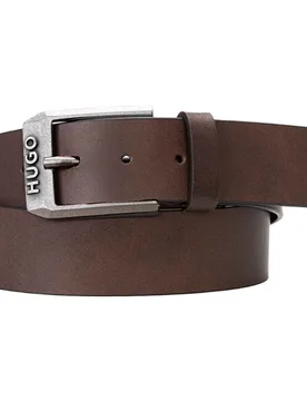 Cinturon de piel con logo de hombre - HUGO - FashionsVida