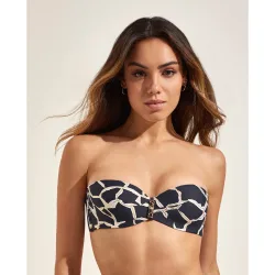 Top de bikini bandeau con foam