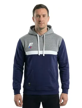 Sweat-shirt à Zip Mediane Navy / Grey 4XL - Force Xv - FashionsVida