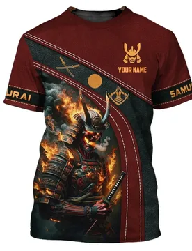 Custom Name Japan Samurai Graphic T-shirt For Men 3D Full Printed Short Sleeve Samurai Tee Shirts Tops Gift For Samurai Lovers - Aliexpress - FashionsVida