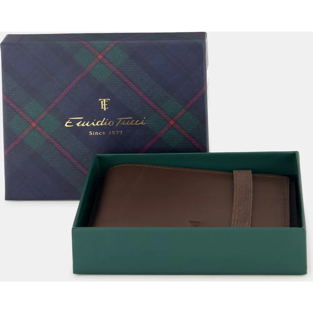 Estuche cartera, piel vaqueta - Emidio Tucci - FashionsVida