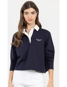 Sudadera cuello polo de mujer abby - El Ganso - FashionsVida