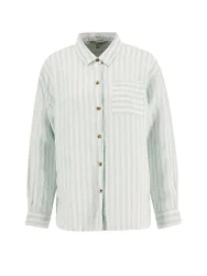 Blusa de lino ANNIE azul claro 36