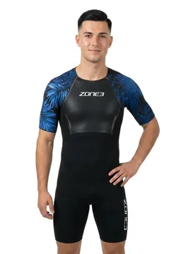 Trisuit A Maniche Corte Ricondizionato Black / Blue XL - Zone3 - FashionsVida