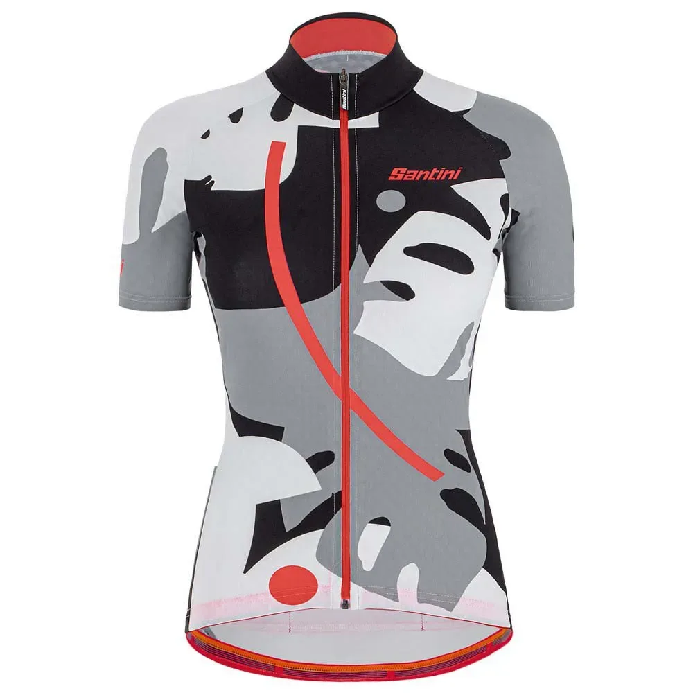 Maglia A Maniche Corte Giada Maui Black - Santini - FashionsVida