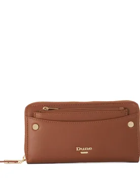 Womens Accessories Kaede - Zip-Up Continental Wallet - Tan - One Size - Dune london - FashionsVida