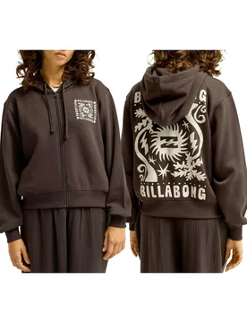 Sweat à capuche zippé - Always Looking Zip Hood Black Pebble en Coton - Taille XS - Noir - Billabong - FashionsVida