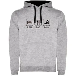 Sweat à Capuche Sleep Eat And Swim Two-colour
