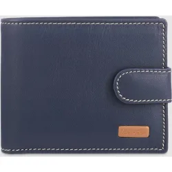 Cartera de piel marrón con capacidad para ocho tarjetas