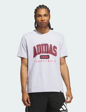 T-shirt Collegiate Graphic XL Light Grey Heather - Adidas - FashionsVida