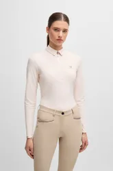 Equestrian Damen Trainingsshirt Piquee CHESS pearl S