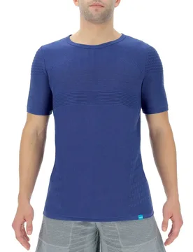 T-shirt à Manches Courtes Natural Training Blue Dephts S - Uyn - FashionsVida