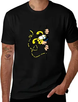 Vintage T-Shirt for Cartoon shirts t Movie funny Big wall Lagaffe graphic Gaston Color Marsupilami t man shirts cotton blue Ben - Aliexpress - FashionsVida