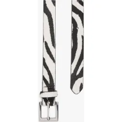 Cinturón con hebilla de mujer y estampado animal print