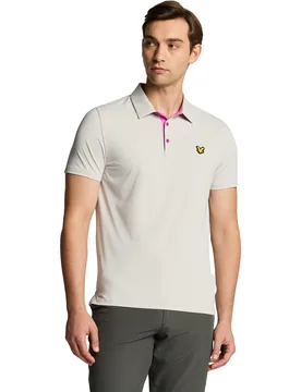 Lyle Polo Contrast Placket, beige s - Scott - FashionsVida