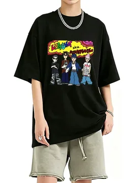 Korean Band Lngshot 4SHOBOIZ Cartoon Funny Graphic T-shirt Men Women Hip Hop Fashion Oversized Streetwear Male Casual T Shirts - Aliexpress - FashionsVida