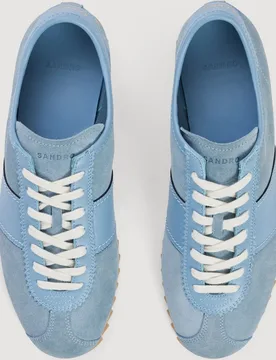 Deportivas de hombre bajas de cuero y ante - sandro - FashionsVida