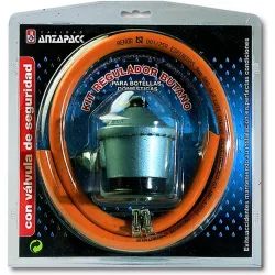 Kit Regulador Gas Butano con Válvula Seguridad