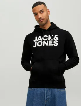 Jack & Jones - Sudadera de hombre negra con capucha - jack & jones - FashionsVida