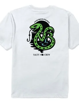 T-shirt à Manches Courtes Mb Snake White S - Salty Crew - FashionsVida