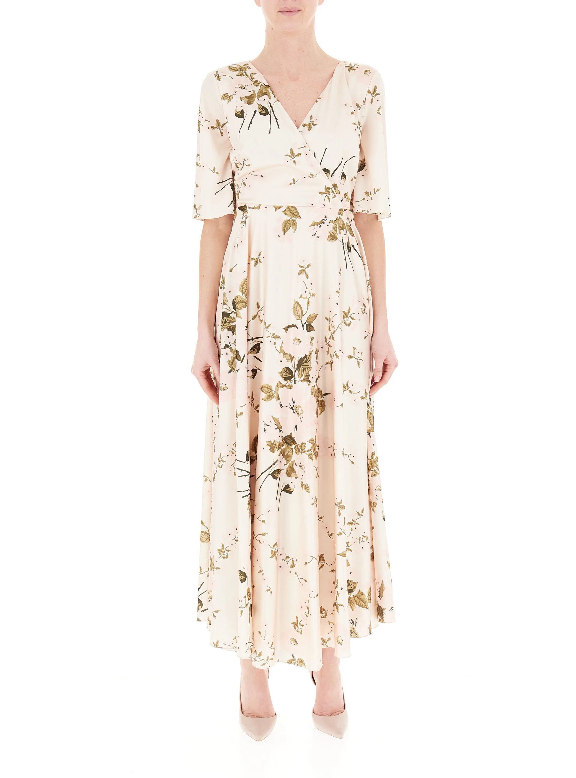 Abito lungo scollo a V AVORIO XL - Rinascimento - FashionsVida