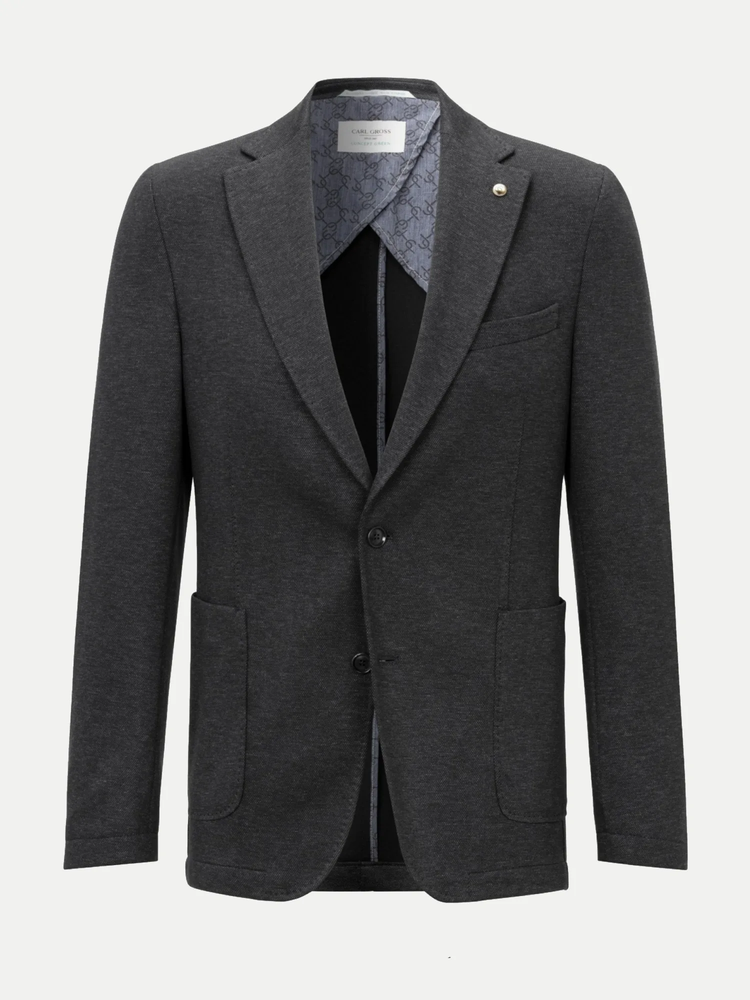 Sharp-Fit Jersey Sakko Grau 52 - Carl Gross - FashionsVida
