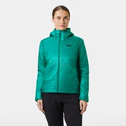 Women's Odin Everdown Hooded Jacket Green L - Signal Green - Female