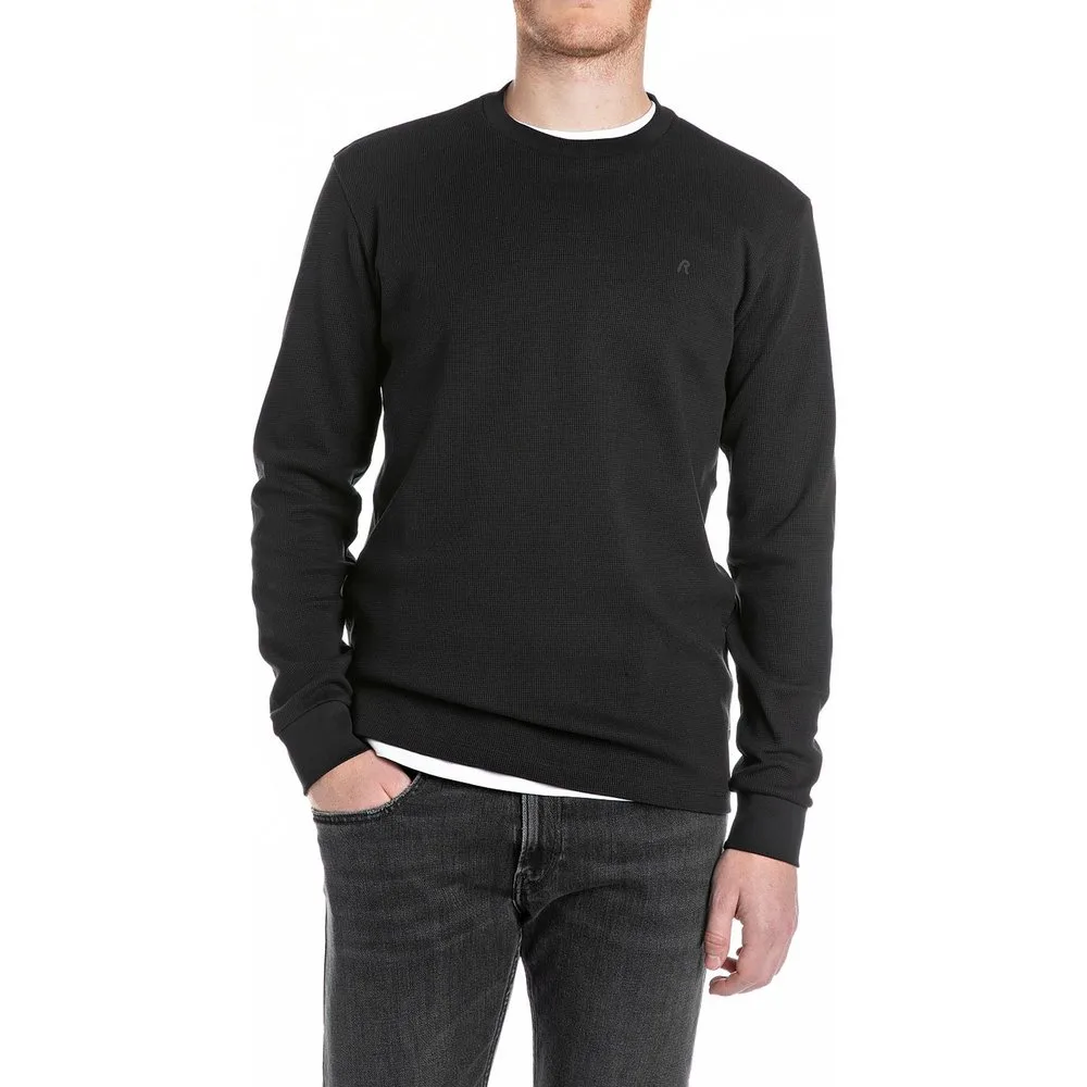 Camiseta de hombre de algodón de manga larga - Replay - FashionsVida