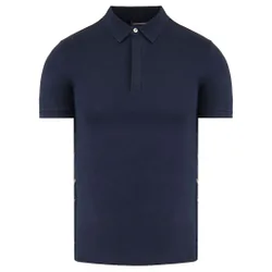 Mens Navy Polo Shirt Cotton - Size Small