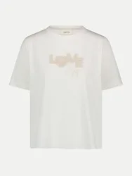 T-Shirt mit Schriftzug Weiß 42