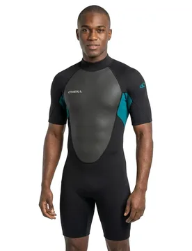 Shorty à Manches Courtes Avec Fermeture éclair Dans Le Dos Reactor-2 2 Mm Spring Black / Tide Pool M - O´neill Wetsuits - FashionsVida