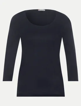 Basic Shirt Pania Schwarz 36 - Street One - FashionsVida