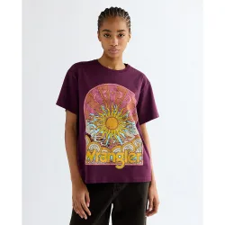Camiseta de mujer con dibujo frontal de corte relajado