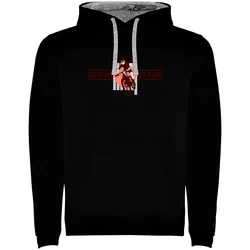 Felpa Con Cappuccio Get A Life Two-colour Black / Grey