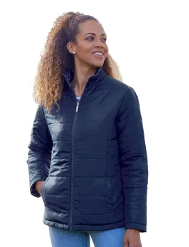 Women's Reversible Padded Jacket in Navy Size: 16-18 - Navy - Size: 16-18 - Atlas For Women - FashionsVida