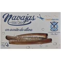 Navajas de las islas Cíes en aceite de oliva