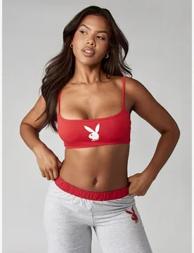 Top corto deportivo con cuello de barco y diseño del clásico logo de conejo para uso festivo y de verano, ligero y sin mangas - Shein - FashionsVida