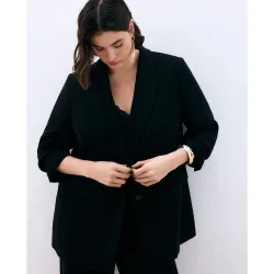 Blazer básico liso de mujer