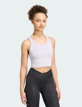 Canotta con reggiseno sportivo a supporto medio All Me L Frozen Purple Mel - Adidas - FashionsVida