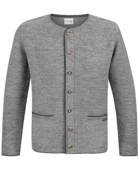 Trachtenstrickjacke Castello (hellgrau, Gr. 56) von Classics für Herren, Oberteile, 50% Wool, 50% Polyacryl - Stockerpoint - FashionsVida