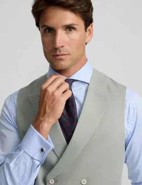 Chaleco de chaqué de hombre con doble botonadura - Silbon - FashionsVida