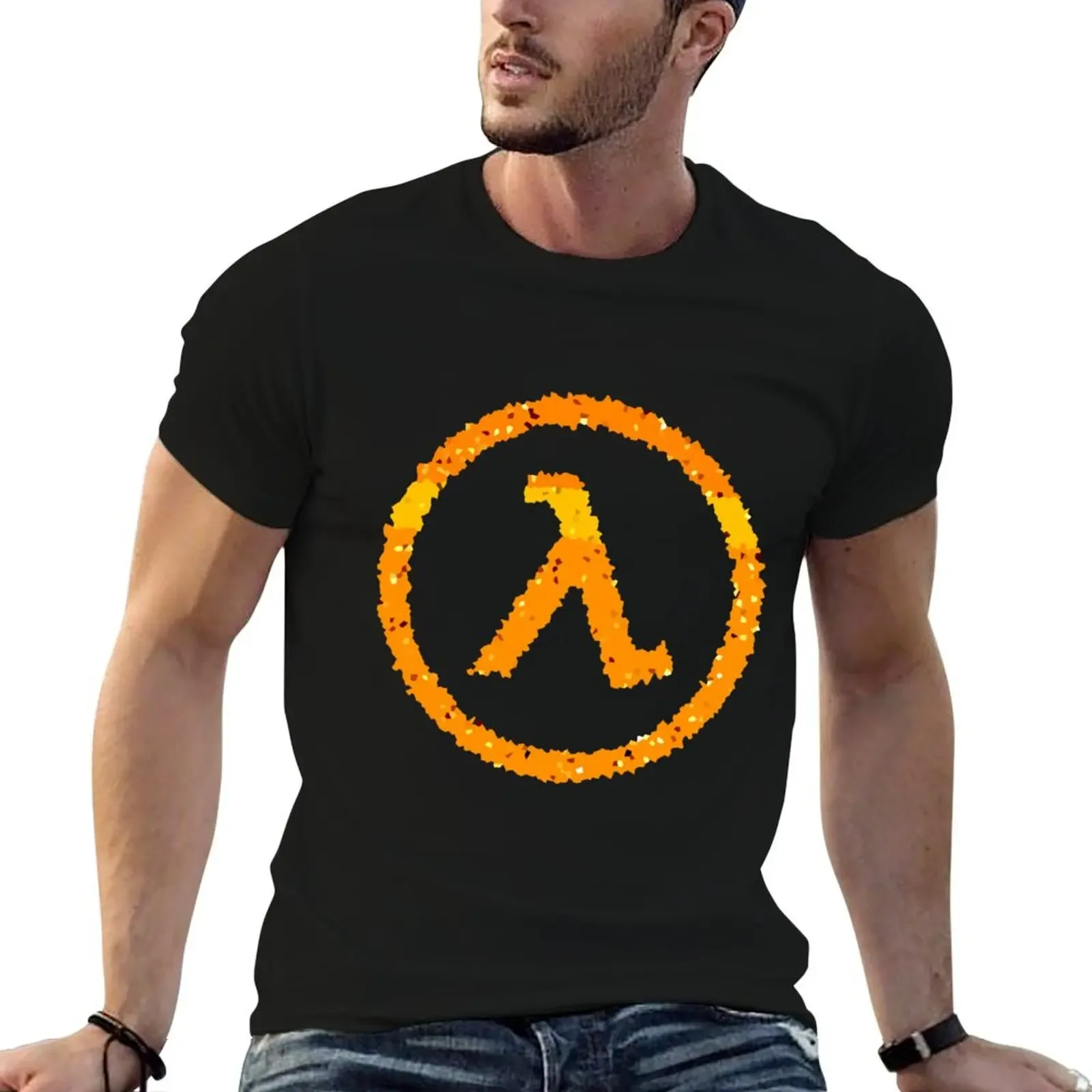 Half Life Lambda logo T-Shirt Casual Soft Cotton Short Sleeve Tee - Aliexpress - FashionsVida