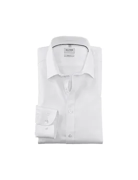 Camisa Body Fit Mangas Extralargas blanco 42 - Olymp Level Five - FashionsVida
