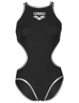 One Biglogo One Piece Swimsuit Black / Silver R FR 32 Women - Arena - FashionsVida