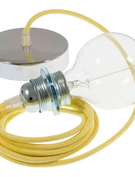 Cables Lampe Suspendue Pendel Pour Abat-jour Rc10 50 Cm Pale Yellow / Chrome Plated One Size - Creative - FashionsVida